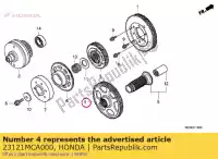 23121MCA000, Honda, engrenagem, acionada primária (78t honda gl goldwing a  bagger f6 b gold wing deluxe abs 8a gl1800a gl1800 airbag gl1800b 1800 , Novo