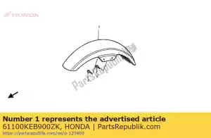 Honda 61100KEB900ZK fender front r227 - Bottom side