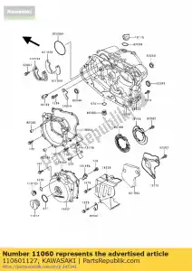 kawasaki 110601127 gasket,clutch cover kl250-d8 - Bottom side