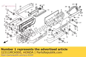 Honda 12311MCA000 cubierta, r. cabeza de cilindro - Lado inferior