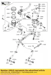 Here you can order the cylinder-assy-master,fr from Kawasaki, with part number 430150138: