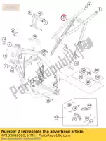 47103002000, KTM, sous-cadre husqvarna ktm  sx sxs 85 851714 851916 2014 2015 2016 2017, Nouveau