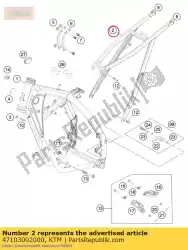 subframe van KTM, met onderdeel nummer 47103002000, bestel je hier online: