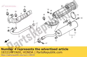 Honda 18321HP7A00 cubierta, tubo exh - Lado inferior