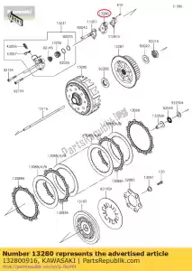 kawasaki 132800916 01 supporto, base di rilascio - Il fondo