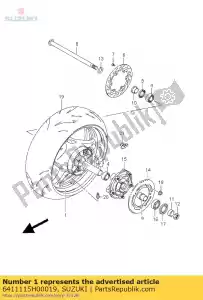 suzuki 6411115H00019 roda, traseira (17m / - Lado inferior