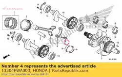 Aqui você pode pedir o parafuso, biela em Honda , com o número da peça 13204PWA003: