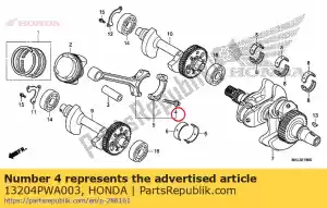 Honda 13204PWA003 parafuso, biela - Lado inferior