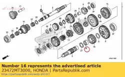 Aqui você pode pedir o colarinho, 28 mm em Honda , com o número da peça 23472MT3000: