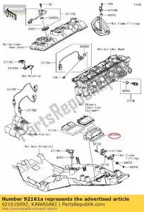 kawasaki 921610092 amortecedor zx1000-c1h - Lado inferior