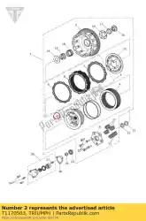 Ici, vous pouvez commander le embrayage central auprès de Triumph , avec le numéro de pièce T1170503: