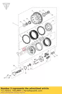 triumph T1170503 embreagem central - Lado inferior