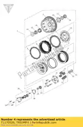 Here you can order the plate clutch 2. 3 mm from Triumph, with part number T1170526: