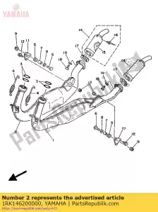 Yamaha 1RK146200000 tubo de escape asy r - Lado inferior