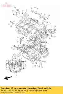 yamaha 5JW111450000 placa, respirador 2 - Lado inferior