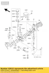 Here you can order the cylinder-assy-master, from Kawasaki, with part number 430151647:
