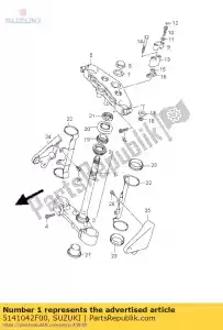 suzuki 5141042F00 stem,steering - Bottom side