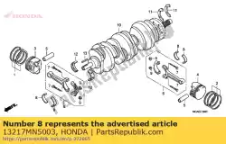 Qui puoi ordinare cuscinetto d, biella (verde) (daido) da Honda , con numero parte 13217MN5003: