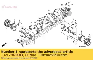 honda 13217MN5003 rolamento d, biela (verde) (daido) - Lado inferior