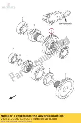 Aquí puede pedir engranaje, accionamiento loco de Suzuki , con el número de pieza 2438110G00: