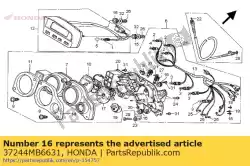 Qui puoi ordinare gomma, montaggio del misuratore da Honda , con numero parte 37244MB6631: