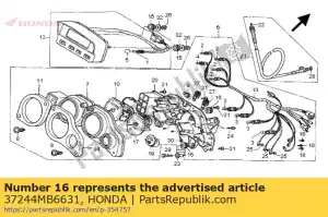 Honda 37244MB6631 gomma, montaggio del misuratore - Il fondo