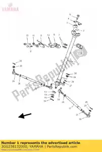 yamaha 3GG238132000 coluna, direção 2 - Lado inferior