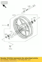 921520069, Kawasaki, collar,fr axle,l=24 zr750-j1h kawasaki z 750 2004 2005 2006, New