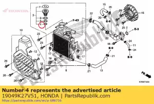 honda 19049K27V51 o-ring a - Lado inferior