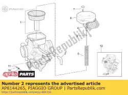 Here you can order the rubber pipe from Piaggio Group, with part number AP8144265: