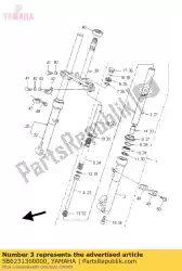 buis, buiten (rechts) van Yamaha, met onderdeel nummer 5B6231360000, bestel je hier online: