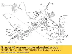 Aqui você pode pedir o espaçador 6,2x8x13,5 em Piaggio Group , com o número da peça GU91180617: