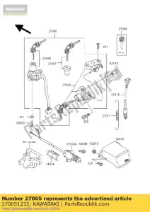 kawasaki 270051232 interruttore di accensione-accensione zx400-l9 - Il fondo