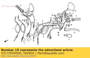 Honda 53172MJ6000 beugel, hendel - Onderkant