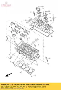 yamaha 1B3111911000 pokrywa g?owicy cylindrów 1 - Dół