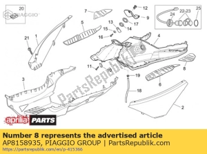 aprilia AP8158935 lh mat. gris - Lado inferior