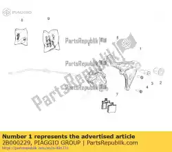 Qui puoi ordinare piastra di supporto pinza freno da Piaggio Group , con numero parte 2B000229: