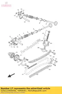 yamaha 52SE15400000 roda dentada de corrente de came - Lado inferior