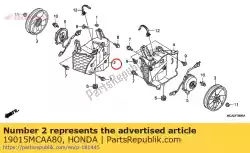 Ici, vous pouvez commander le guide d'air, r. Radiateur auprès de Honda , avec le numéro de pièce 19015MCAA80: