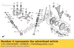 Aqui você pode pedir o engrenagem b, acionada por came (44t) em Honda , com o número da peça 14112KGA900: