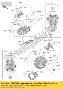 Kawasaki 110080188 cabeza-comp-cilindro, rr - Lado inferior