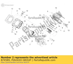 Aprilia 874589, Gekalibreerde plug, OEM: Aprilia 874589