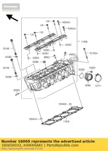 kawasaki 160650032 holder-carburetor zr750l7f - Bottom side