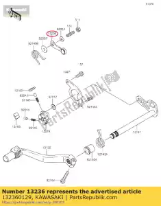 Kawasaki 132360129 hefboom-comp, positie - Onderkant