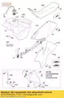 50307040000, KTM, Asiento negro / ktm blanco 2000 ktm exc mxc sx 125 200 250 300 380 400 520 1997 2000 2001 2002, Nuevo