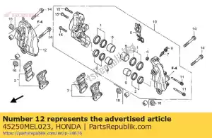 Honda 45250MEL023 pinza subconjunto., r. fr. - Lado inferior