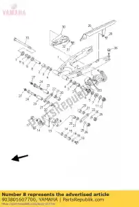 yamaha 903801607700 bush, solid (3r4) - Bottom side