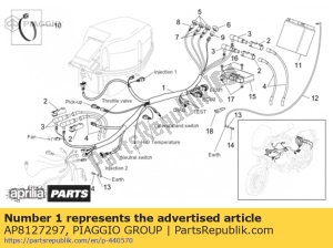 aprilia AP8127297 injection wire harness - Bottom side