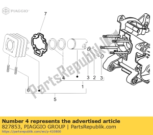 aprilia 827853 gasket ring - Bottom side