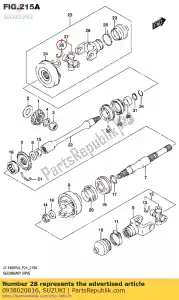 Suzuki 0938020016 circlip - La partie au fond